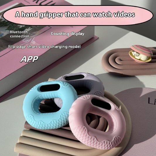 Bluetooth Flip Grip Ring Press Silicone Hand Strength Exercise