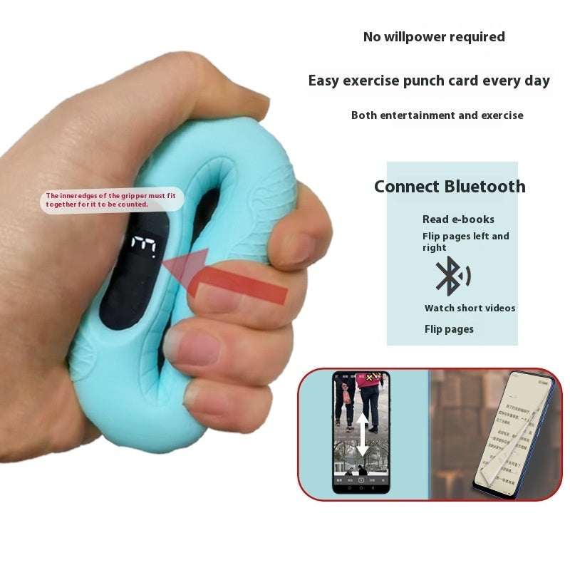 Bluetooth Flip Grip Ring Press Silicone Hand Strength Exercise