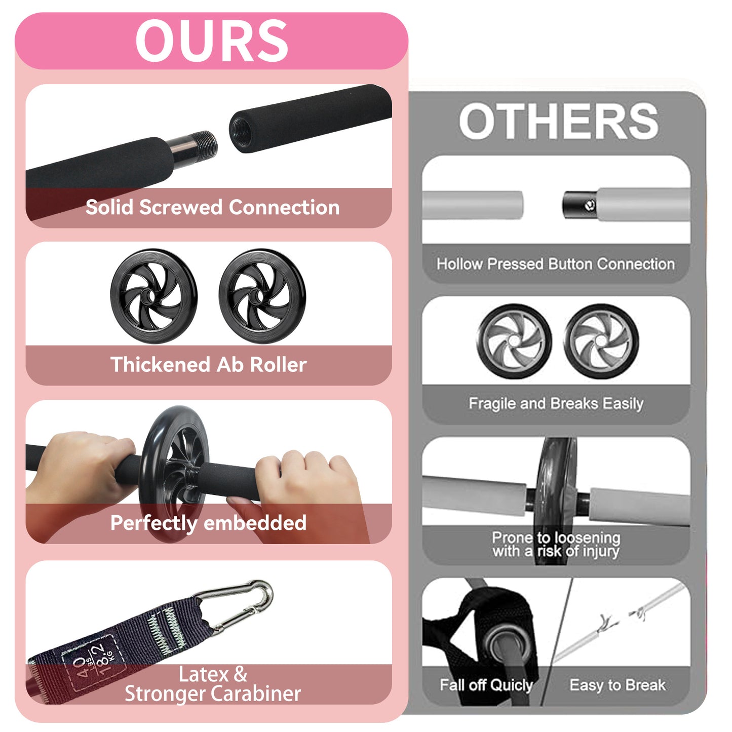 Professional Yoga & Pilates Bar Kit - 18-Piece Full-Body Workout Set With Adjustable 3-Section Bar, Ab Roller, 6 Resistance Bands, Ankle Straps & Door Anchor